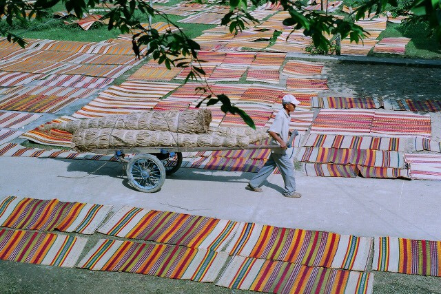 Mat weaving family Cam Kim village Hoi An Jeep tour