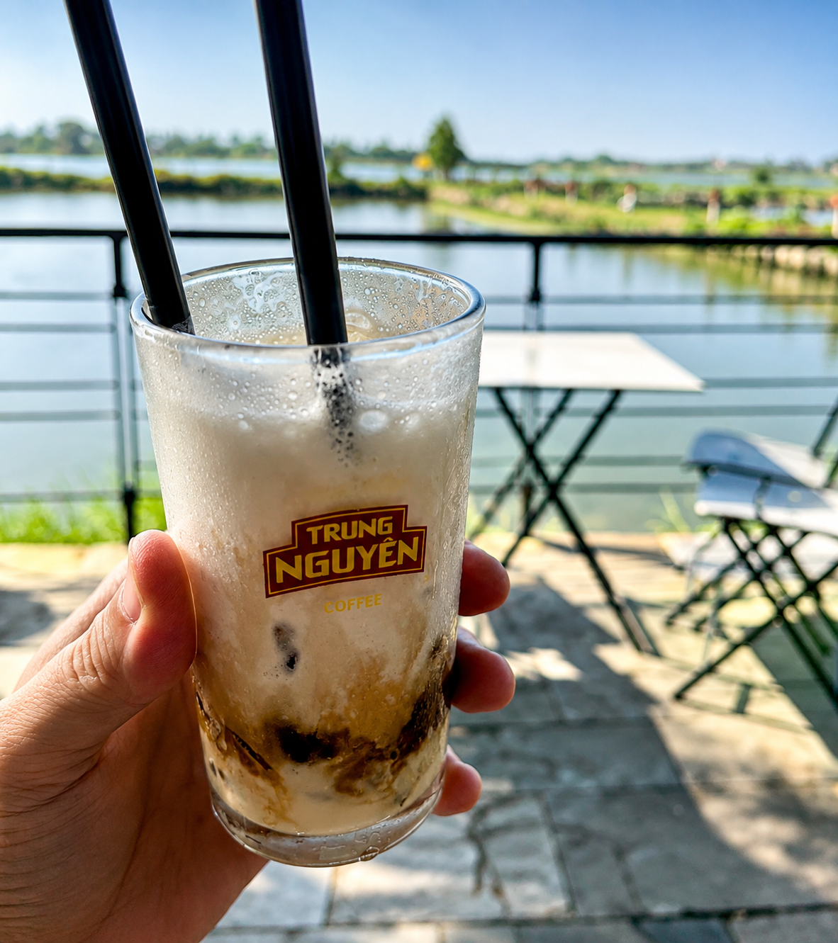 Local Vietnamese coffee break village cafe Hoi An