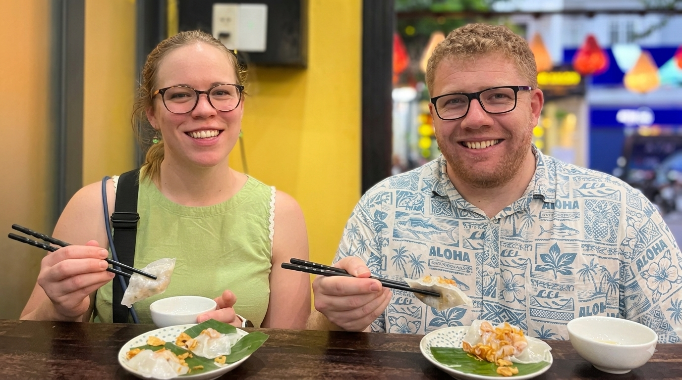 Guests tasting White Rose on a food tour