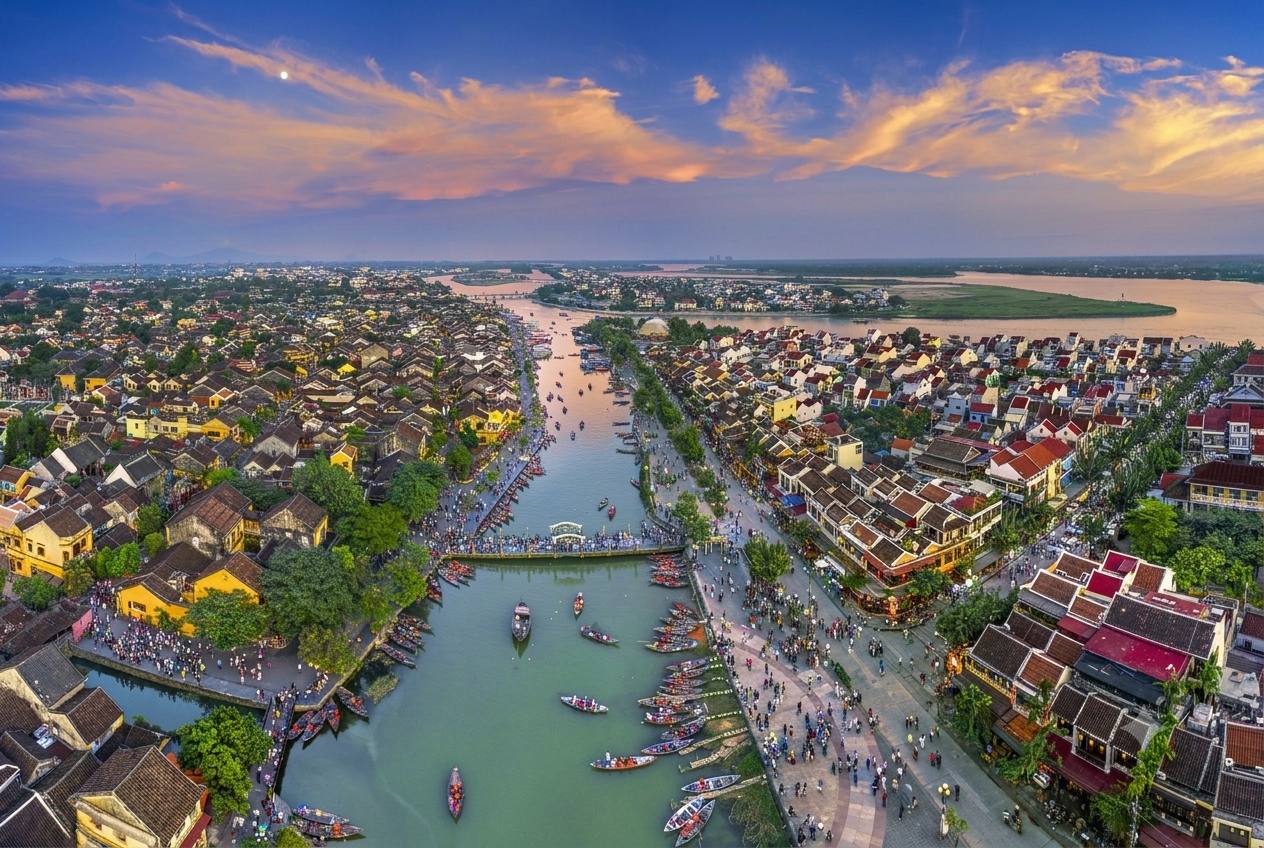 Preserved historic merchant houses in Hoi An Ancient Town