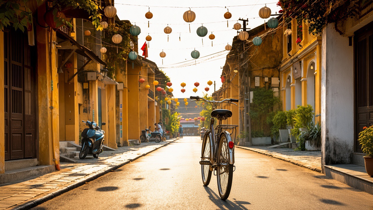 Hoi An Ancient Town on a sunny day in Central Vietnam